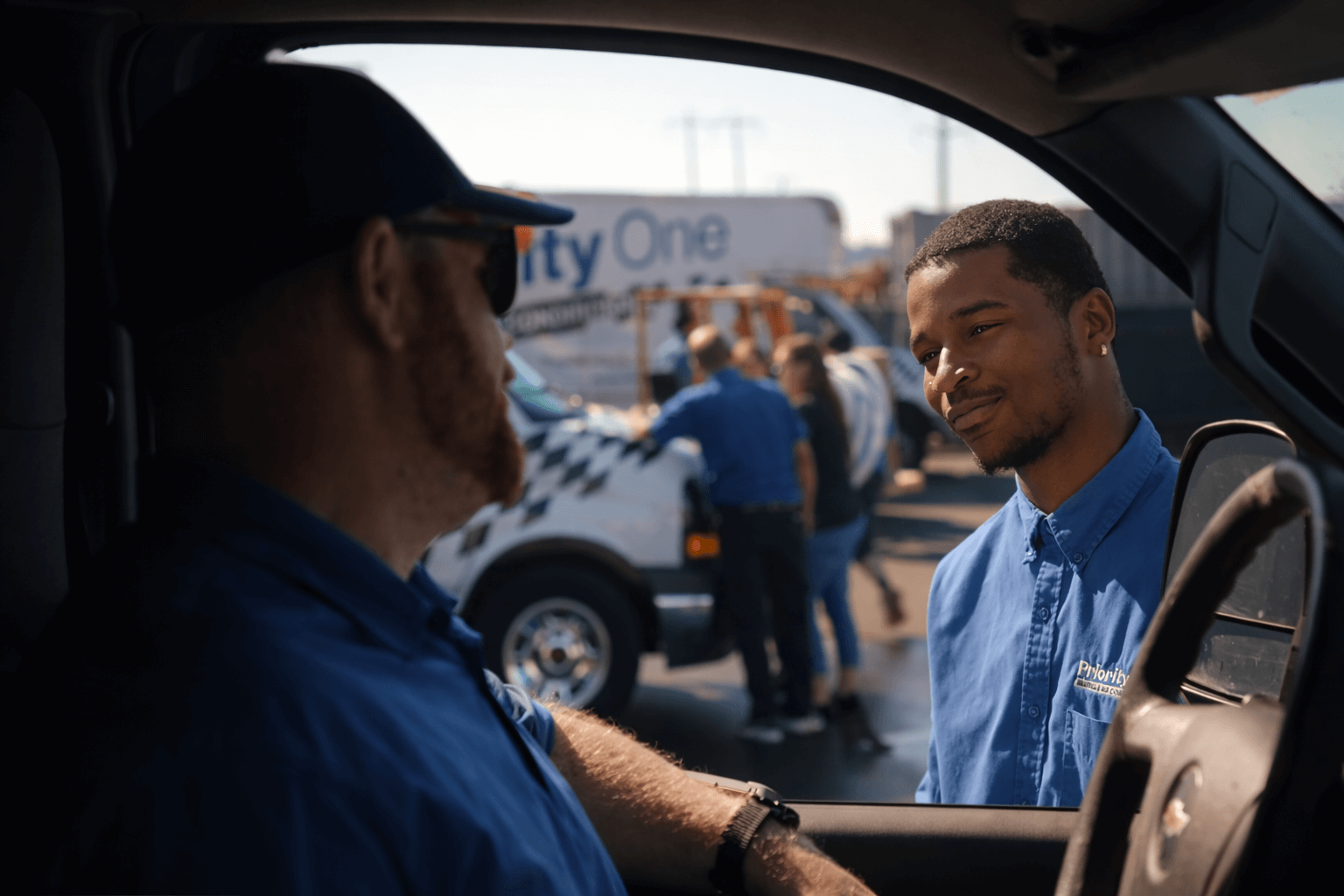 Certified HVAC technicians from Priority One Heating on duty